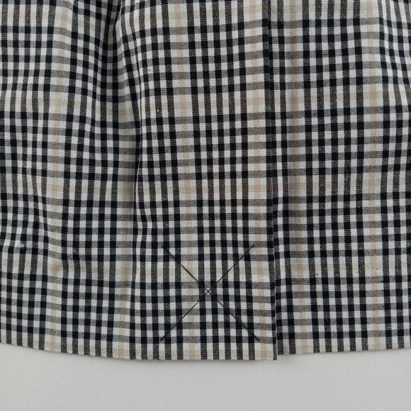 IZOD Golf Classics Belted Skort Women's Size 10 Black Tan White Plaid Pockets - Picture 4 of 8